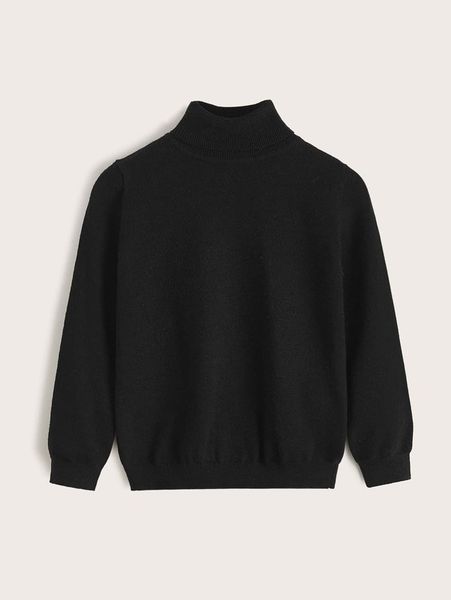 

toddler boys high neck ribbed knit sweater she02, Blue