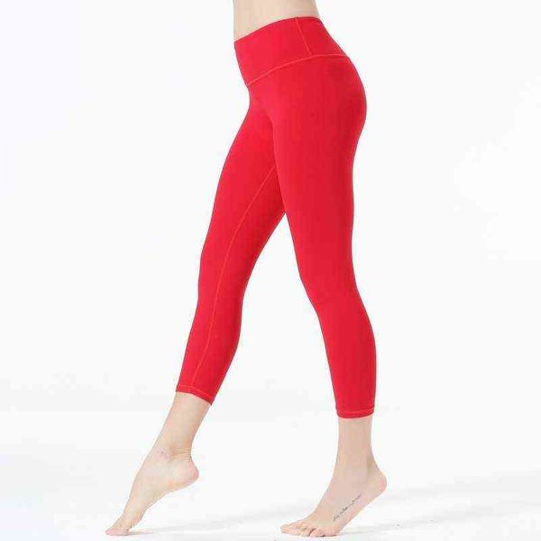 Pantaloni yoga capri pannelli di colore solido pantaloni da yoga pantaloni slimi leggings gocciolanti sport lady lady fitness pantaloni 1103 1103