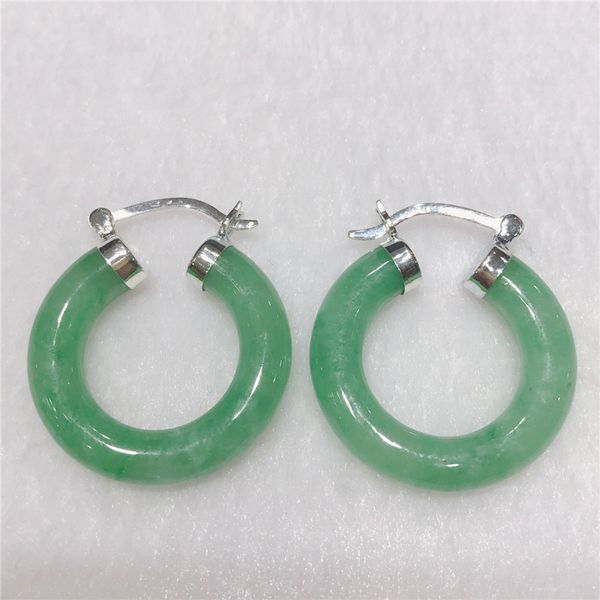 

beautiful new natural purple stone 925 sterling silver earrings