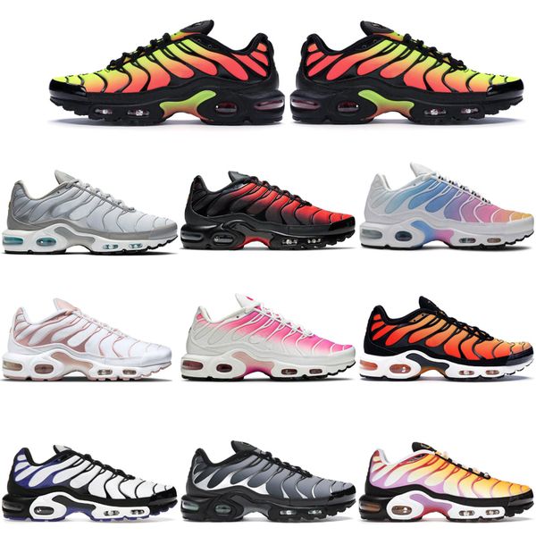 

2022 tn running shoes men women tripe black white volt bat corduroy reflective black web blue pink particle grey cordura mens trainers outdo