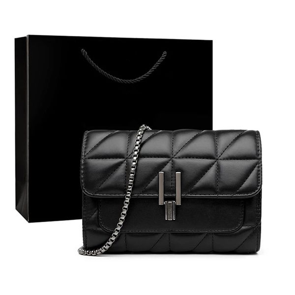 

luxury bag leather chain crossbody bags for women handbags shoulder messenger female za clutch 220608