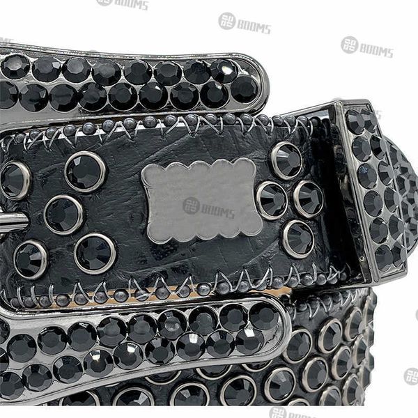 

2021 designer belt bb simon belts for men women shiny diamond belt black on black blue white, Black;brown