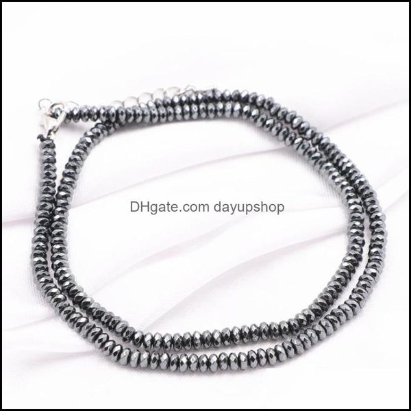 

chokers fashion choker necklace for women health energy black natural stone hematite chain necklaces exquisite beads dayupshop dhaqv, Golden;silver