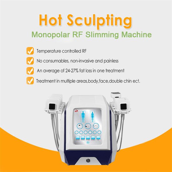 RF portatile Macchina dimagrante Monopolare RF Radiofrequenza Hot Sculpt Sculpting Fat Dissolving Body Contouring Equipment