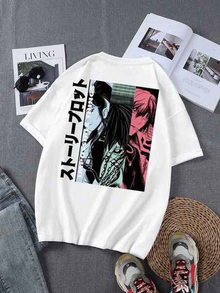 

men cartoon & letter graphic tee q2zd#, White;black