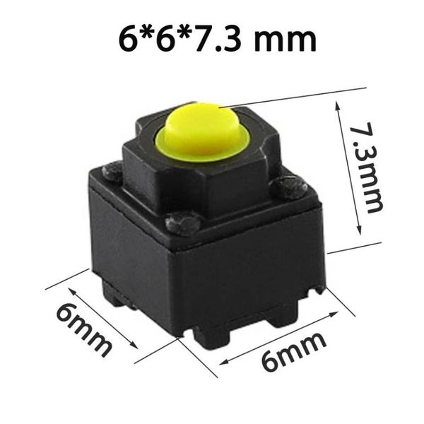 Interruptor 10-100pcs TS-E009 6 7,3 mm Mini botão de pressão média 2 pin Tipo de dome tato para mouseswitch