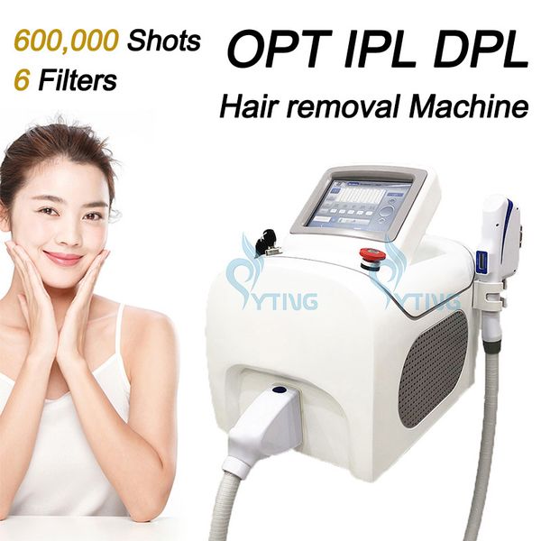 DPL Laser IPL Macchina per la depilazione di alta qualità OPT Ringiovanimento della pelle Vasi sanguigni rossi vascolari Macchie facciali Lentiggine Attrezzatura per la rimozione dell'acne