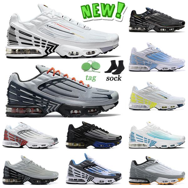 

2022 wholesale tn plus 3 running shoes tuned iii mens women multi white silver laser blue yellow black silver crimson red tiger obsidian spo