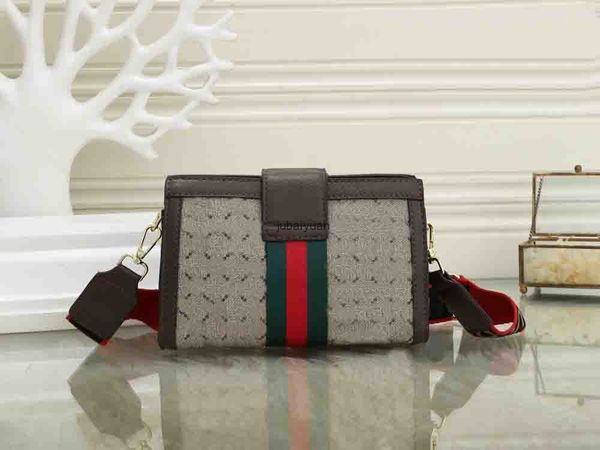

2022 women leather luxurys designers bags handbag lady cross body shoulder bags wallet classic double g pattern and striped webbing coin pur