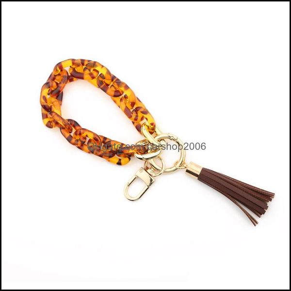 

keychains fashion accessories acrylic resin pu tassel keychain ladies bag pendant spot drop delivery 2021 2qhft, Silver