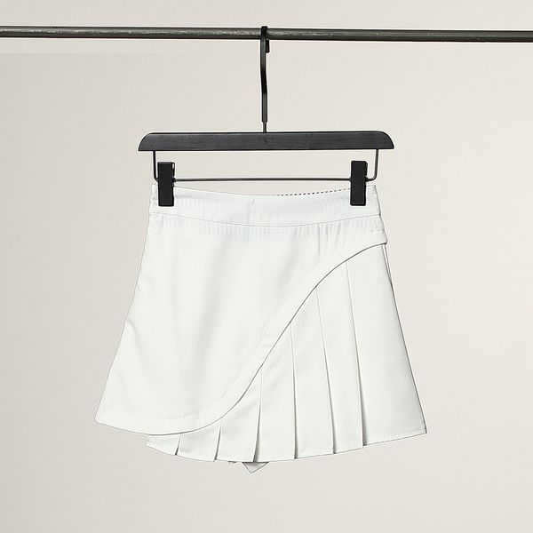 

women's short skirt classic yarn yarn panel slim high waist casual a-line pleated skirt lined #s-xl, Black