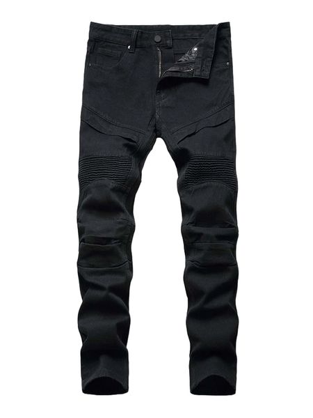 

men textured slant pocket jeans o3zr#, Blue