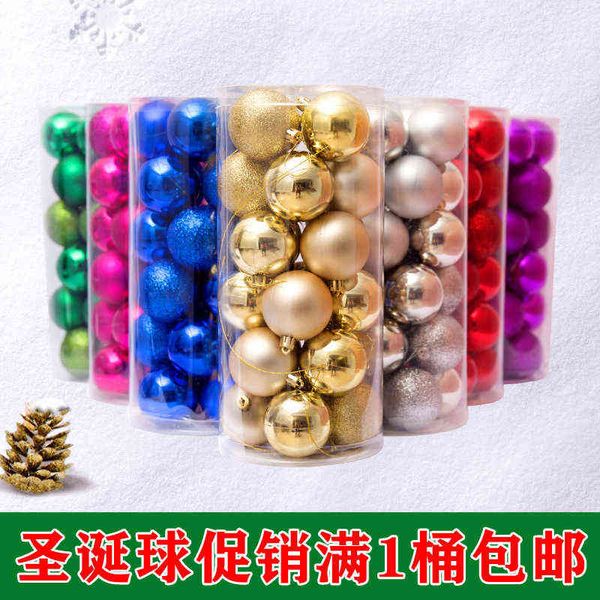 

factory outlet christmas ball decorations 4cm 6cm 8cm barrel hanging tree pendant