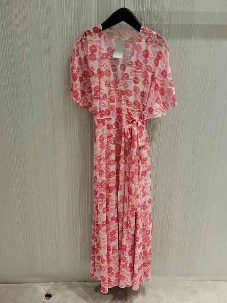 

casual dresses floral elegant v-neck short sleeve dress niche summer bubble retro tea break, Black;gray