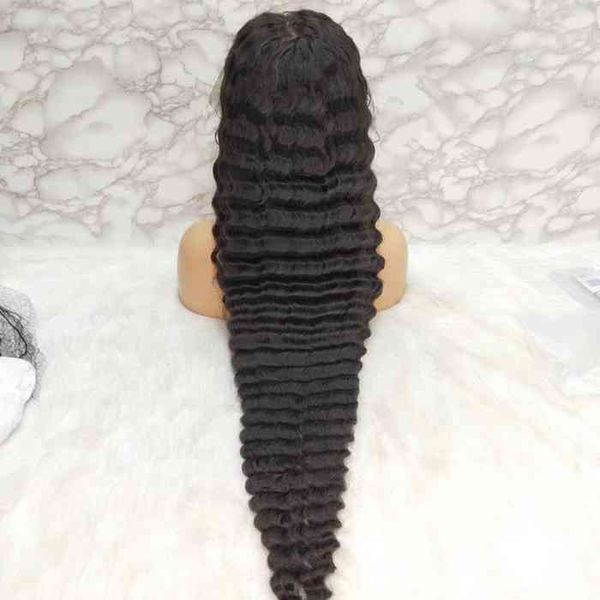 

bt sale deep wave lace front wig in stock, Golden;white