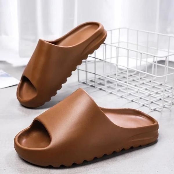 Coslony slipper rubber sole men shower slippers Wo Indoor Cool Soft Bottom slide bone Light Beach Shoes slides 220408