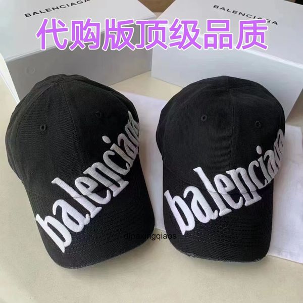 

ball caps balencaigass letter printed 22 spring and summer new home b cowboy embroidered baseball sun shading sunscreen graffiti edging duck, Blue;gray