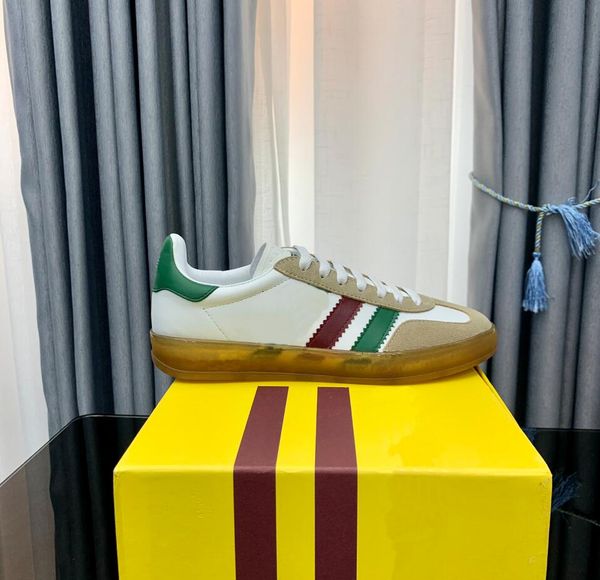 

designer luxury gazelles sneaker casual shoes embroidery design women gazelle sneaker retro sneakers fluff upper rubber sole comforta, Black