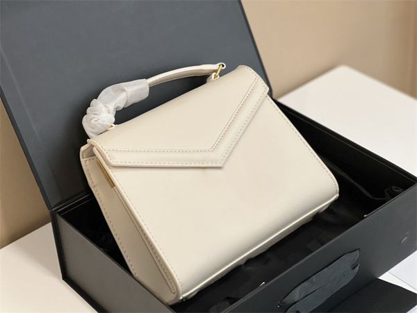 

new fashion mini leather shoulder bag women crossbody designer bags handle lady clutch purses luxury white handbags with golden hardware han