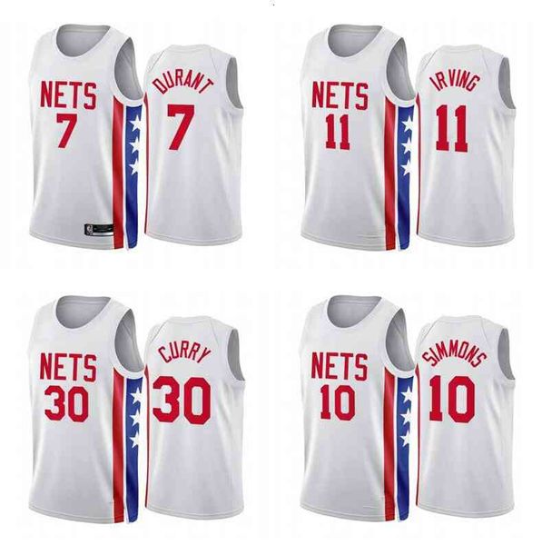 

basketball jersey kevin durant 11 irving 30 curry 10 simmons 2022-23 city jerseys, Black