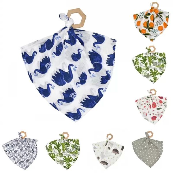 Unisex Baby Chuveiro Presente Bebê Recém-Newborn Bebê Lovey Chewable Jóias Treether Toy Saliva Toalhas Babá Berba Bandana Bangana Bangas Para Meninos