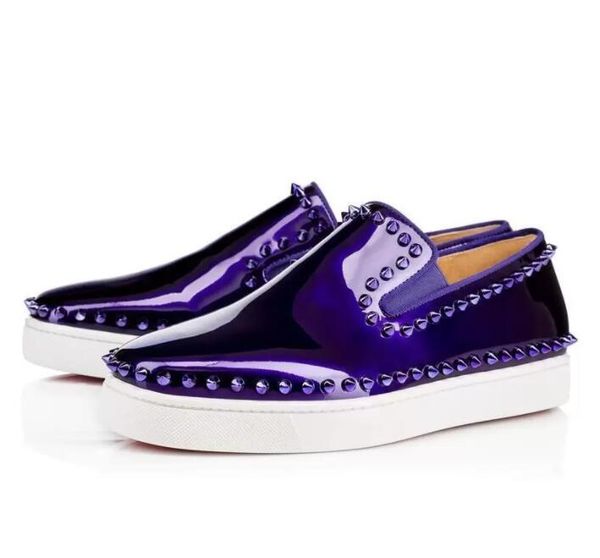 

fashion designer dress shoes casual shooes stud rhinestone men's sports low st party wedding leather shoees size 35-47, Black