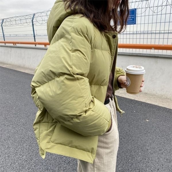 

short winter jacket fashion women down jacket simple design hooded coats warm thicken short casual down parka crriflz 201102, Black