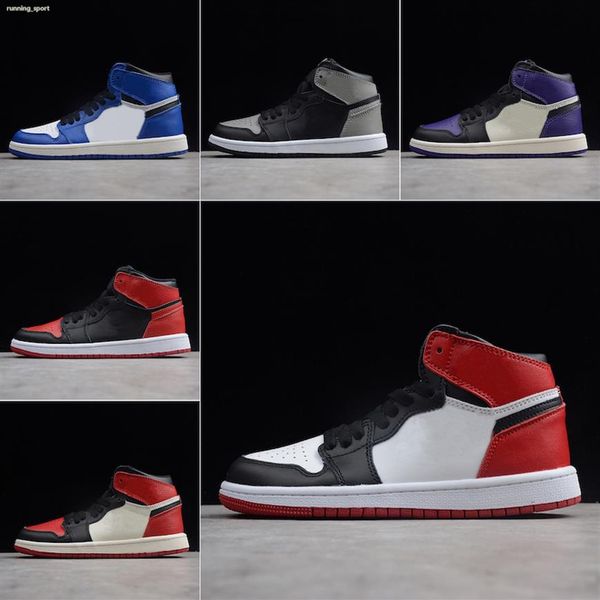 

infant high og 1s kids basketball shoes reverse new love small little big children 1 boys girls sneakers youth toddler athletic tr290e, Black