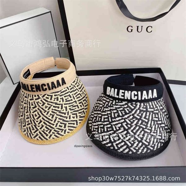 

designer balencaigass ball caps ball letter printed 2022 design version b paris offset summer paper grass sun shading and sunscreen hair hoo, Blue;gray