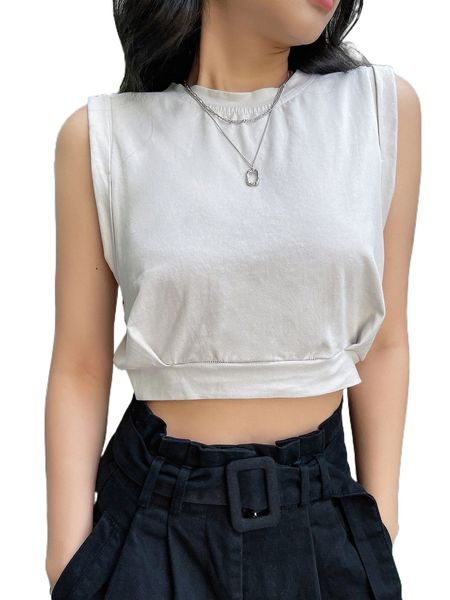 

dazy solid crop tank s4qc#, White