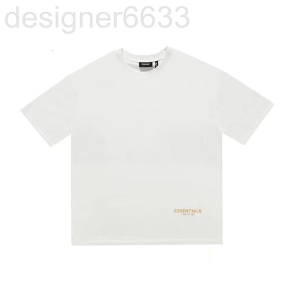 

men's t-shirts designer fog double line essentials long beach exhibition exclusive gold letter beih, White;black