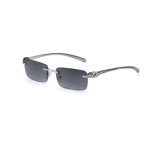 

rimless rectangle sunglasses women luxury frameless sun glasses for men with a box vintage ladies sunglass oculos, White;black