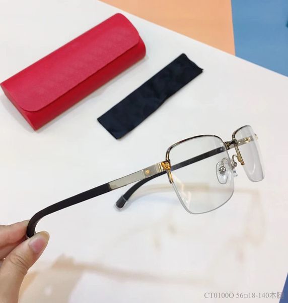 

frame optical eyeglasses for woman and mens new 2022 fashion retro half frame 0100 with box, Silver