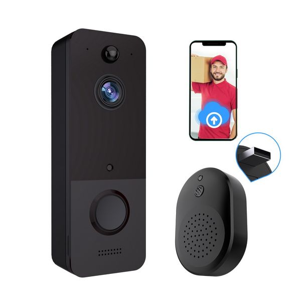 

wifi doorbell smart home wireless phone door bell camera security video intercom 720p hd ir night vision for apartments with chime
