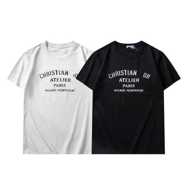 

2022 designer mens t shirts cds diior soft cotton christine short sleeves die men's t-shirts anti wrinkle fashion casual men's clo, White;black