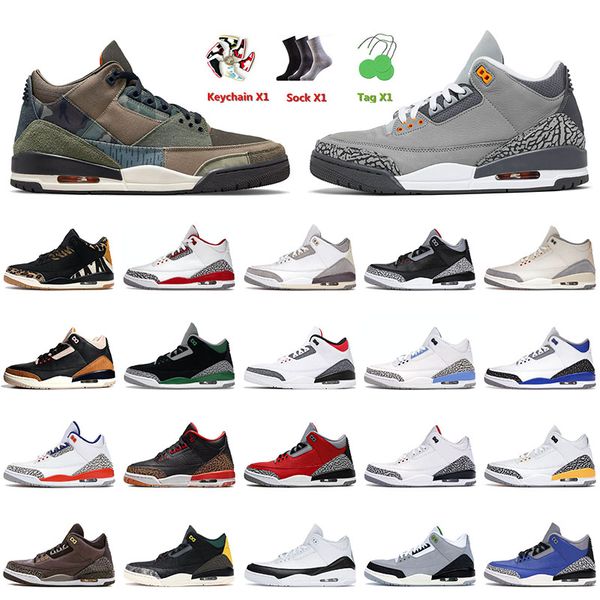 

basketball jumpman shoes 3 3s iii patchwork pine green rust pink medium grey laser orange jorda jorden cardinal red men women trainers sneak