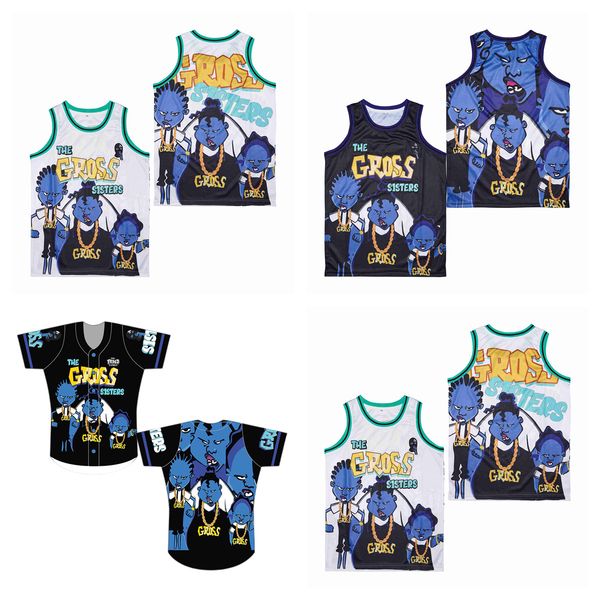 

movie baseball jerseys the gross sisters custom stitched jersey, Blue;black