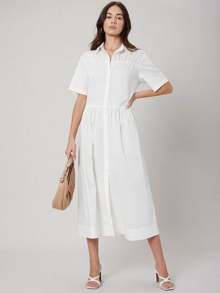 

motf premium cotton oversize smock dress s80b#, Black;gray