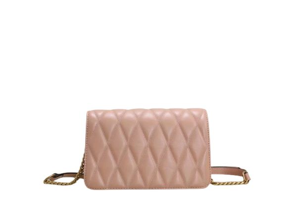 Klassische Frauen Kettenklappbeutel Umhängetaschen Mode Einkaufsler Luxus -Designer -Geldbörsen aus italienisch importierten Lämmerungskrümmung Crossbody Satchel Geldbeutel Handtasche