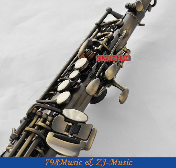 

antique bronze soprano saxophone bb key to high f&g key-2 neckes