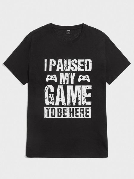 

men slogan graphic crew neck tee r1qy#, White;black