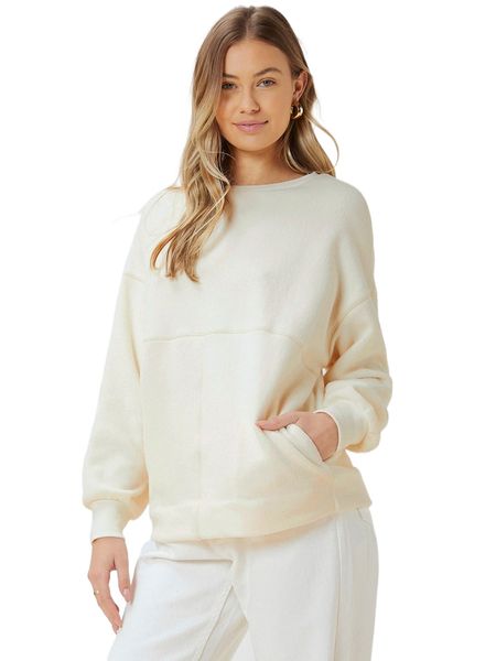

recycled polyester thermal pullover w6e7#, Black