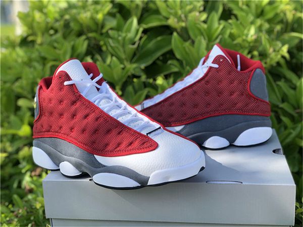 

shoes authentic 13 red flint men basketball gym-red grey white black navy university blue real fiber 3m reflective