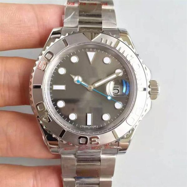 

tabie821219 stainless oyste bracelet fashion 40mm gray face mens watch 116655 sports men automatic movement watches 3017, Slivery;brown
