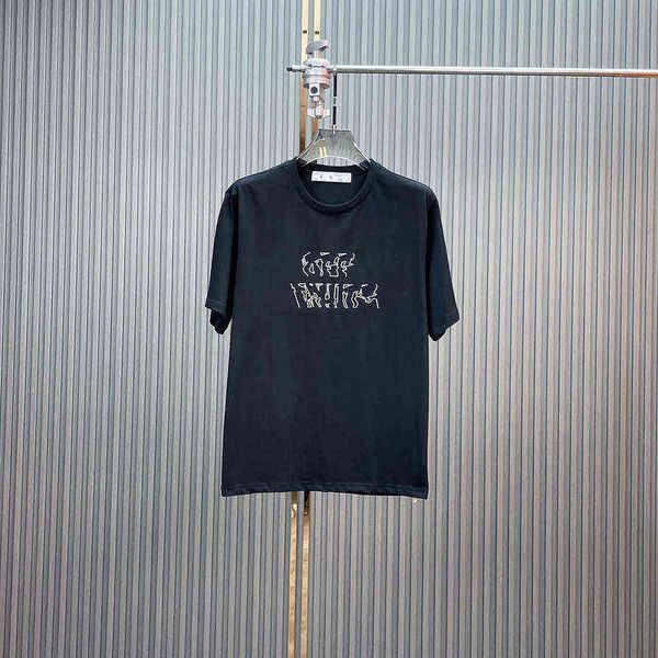 

factory direct sales new brand short sleeve wholesale fashion graffiti camouflage arrow print round neck loose half t-shirt, White;black