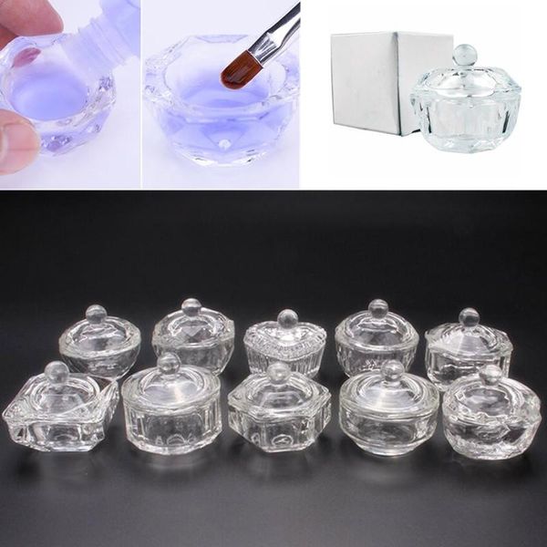 Nail Art Kits Nails Clear Color Transparente Kit Pó Dish Liquid Acryl Crystal Copo para Acrílico