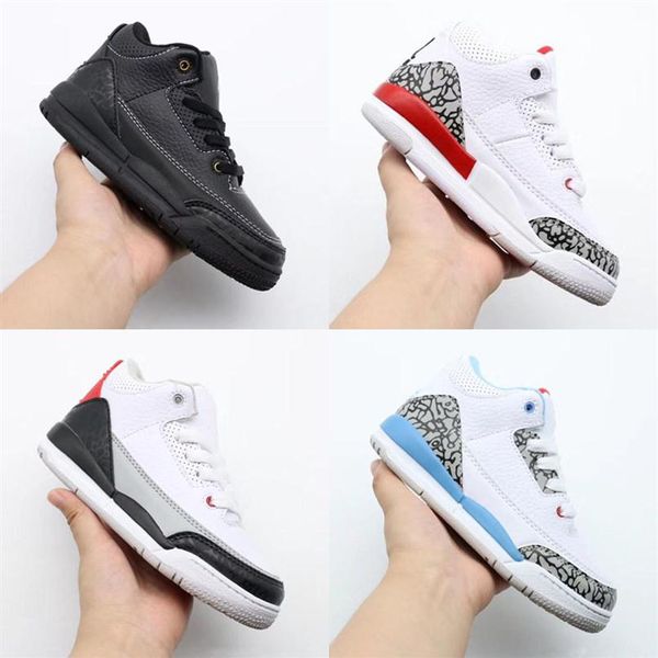 

new color jumpman j3 s children basketball shoes boys girls 13 3 sneakers youth kids sports basketball sneakers toddlers shoes 28-2686, Black