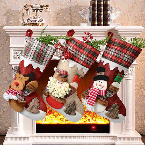 

factory outlet clever rabbit christmas socks cartoon gift bag candy creative tree pendant decorations
