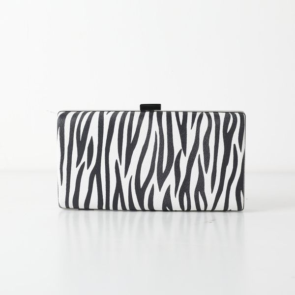 

zig zag animal print zebra-stripe bag black and white handbag wallet casual