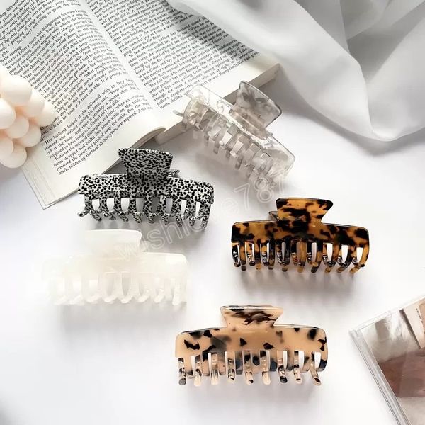 

female large size grab catch hair clamps acetic acid cross floral pattern hair clips claw korean women ponytail scrunchies hairpins head wea, Slivery;golden